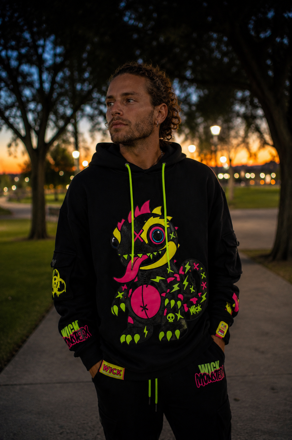 Royal Chameleon Black Hoodie