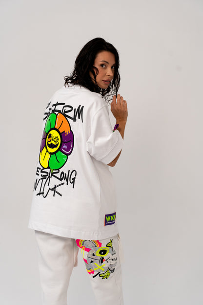 NEON ICE FLOWER T-SHIRT WITH AMIGURUMI