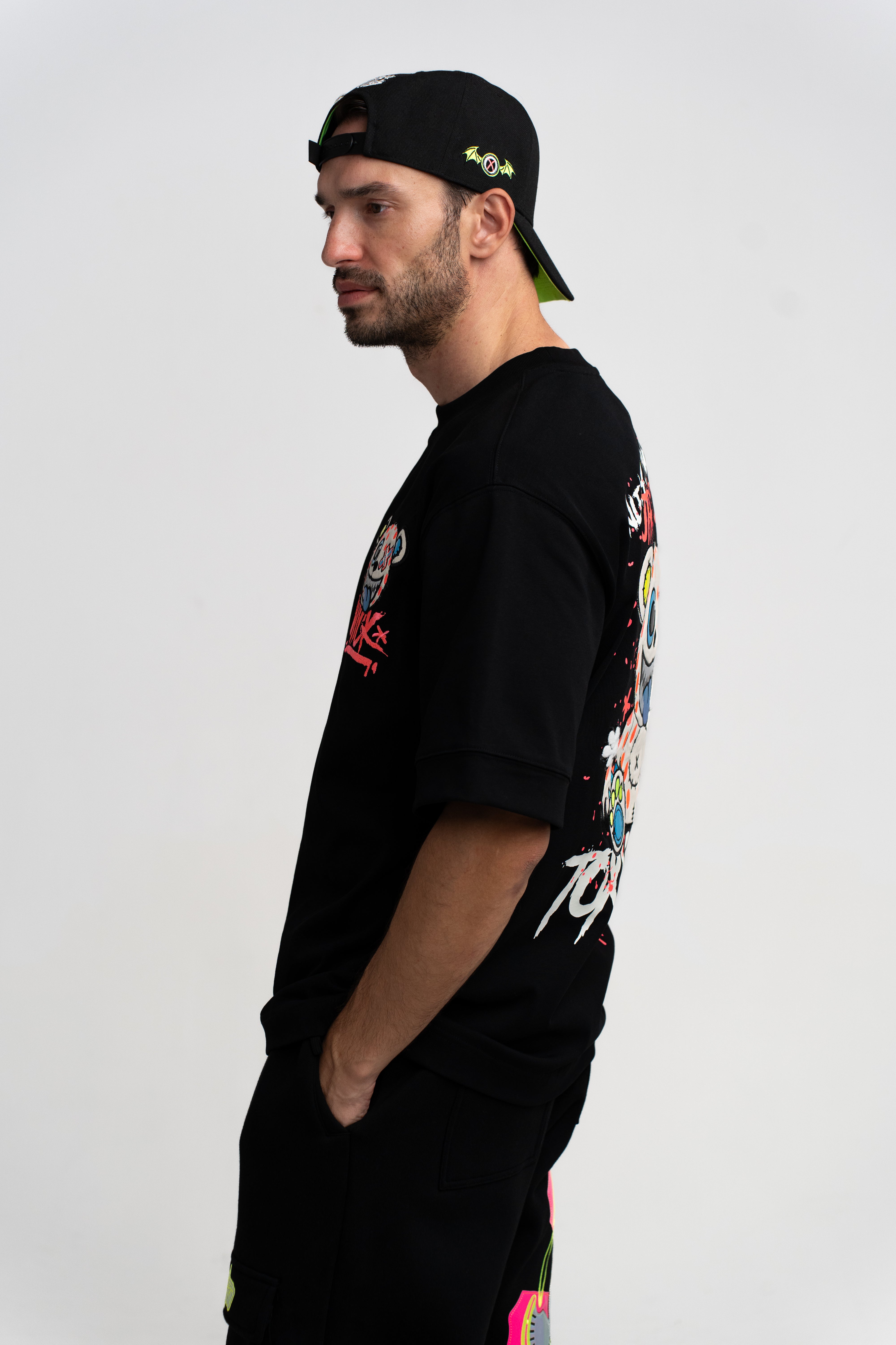 T-SHIRT OVERSIZED TOXIC BLACK – Wick Monsters