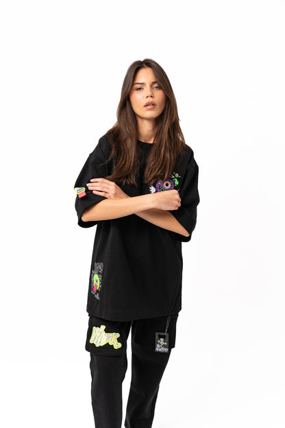 T-SHIRT OVERSIZED WARLOCK BLACK