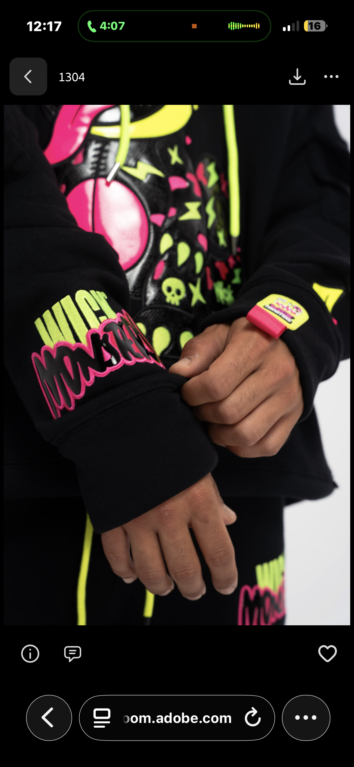Royal Chameleon Black Hoodie