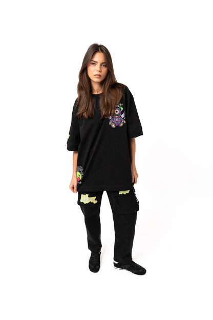 T-SHIRT OVERSIZED WARLOCK BLACK