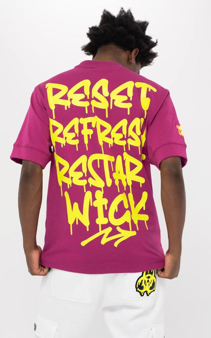 RESTART WICK PURPLE T-SHIRT