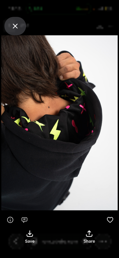 Royal Chameleon Black Hoodie