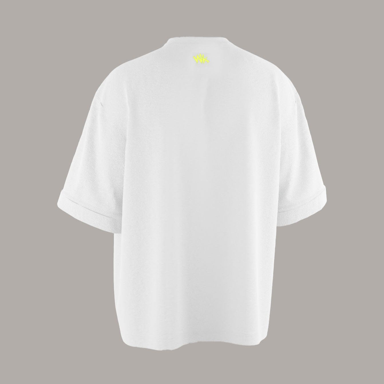 OVERSIZED WHITE BASIC NOTHING BASIC YELLOW T-SHIRT