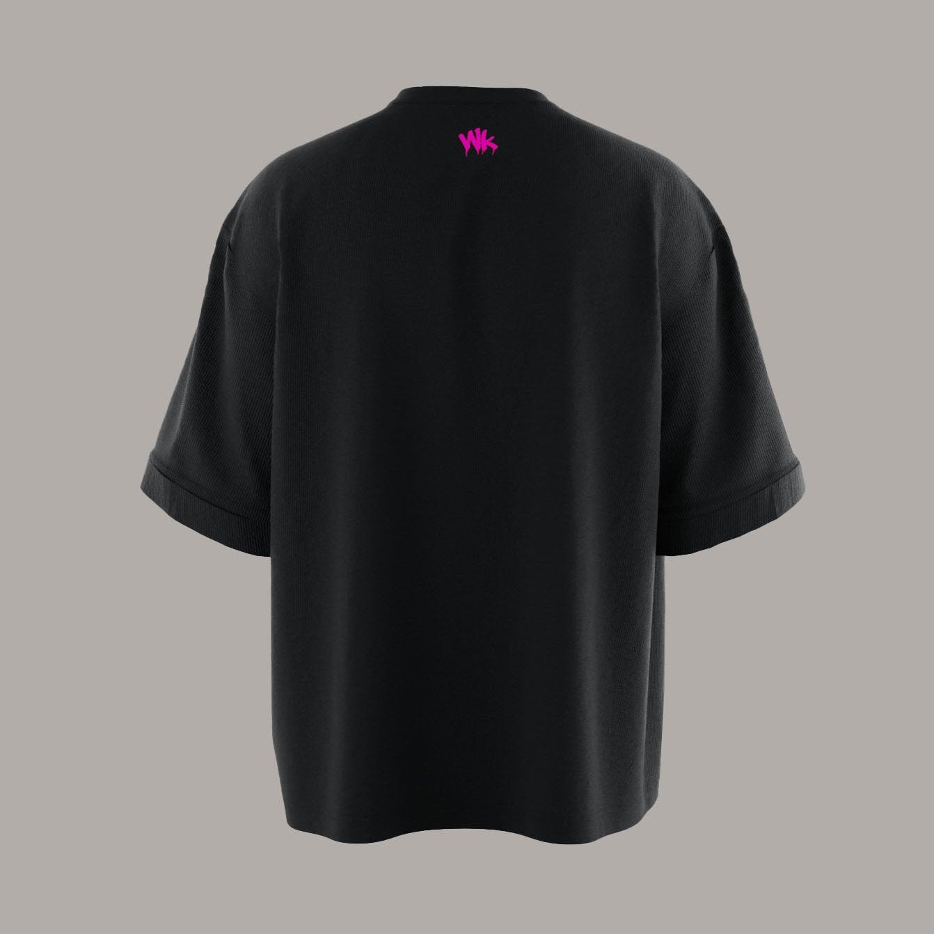 OVERSIZED BLACK BASIC NOTHING BASIC PINK T-SHIRT