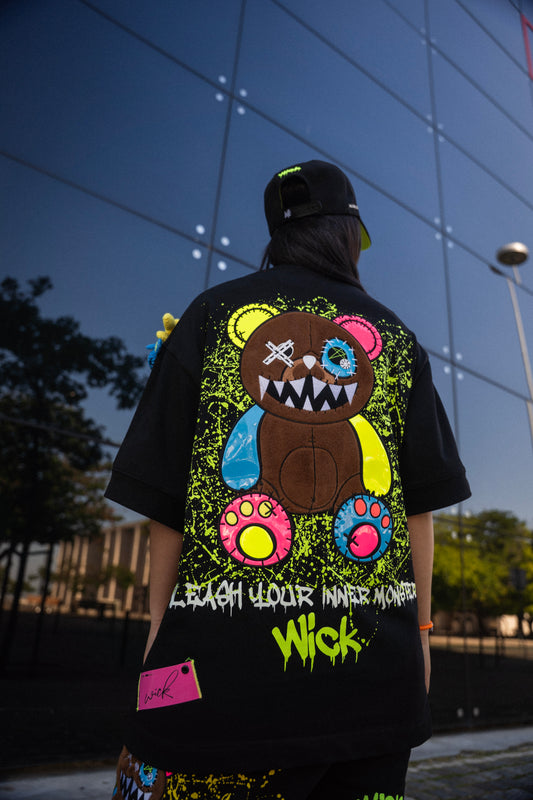 NIGHT RIDERS BEAR T-SHIRT BLACK
