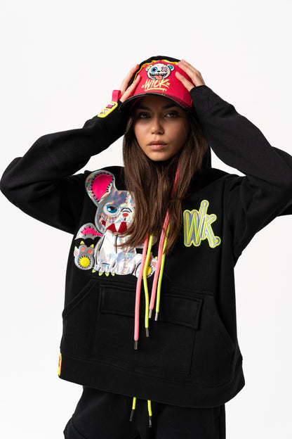 NEON ROYALTY HOODIE BLACK