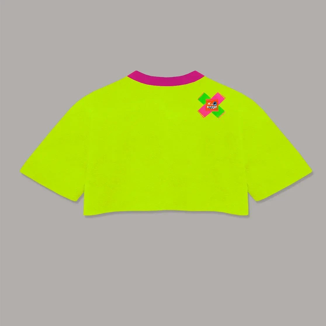 NEON YELLOW CROPPED TOWEL