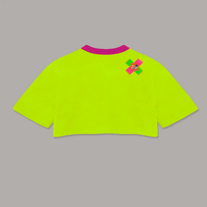 NEON YELLOW CROPPED TOWEL