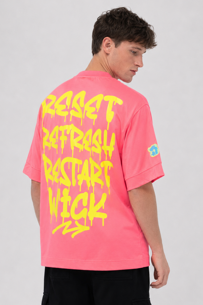 RESTART WICK PINK T-SHIRT