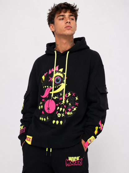 Royal Chameleon Black Hoodie