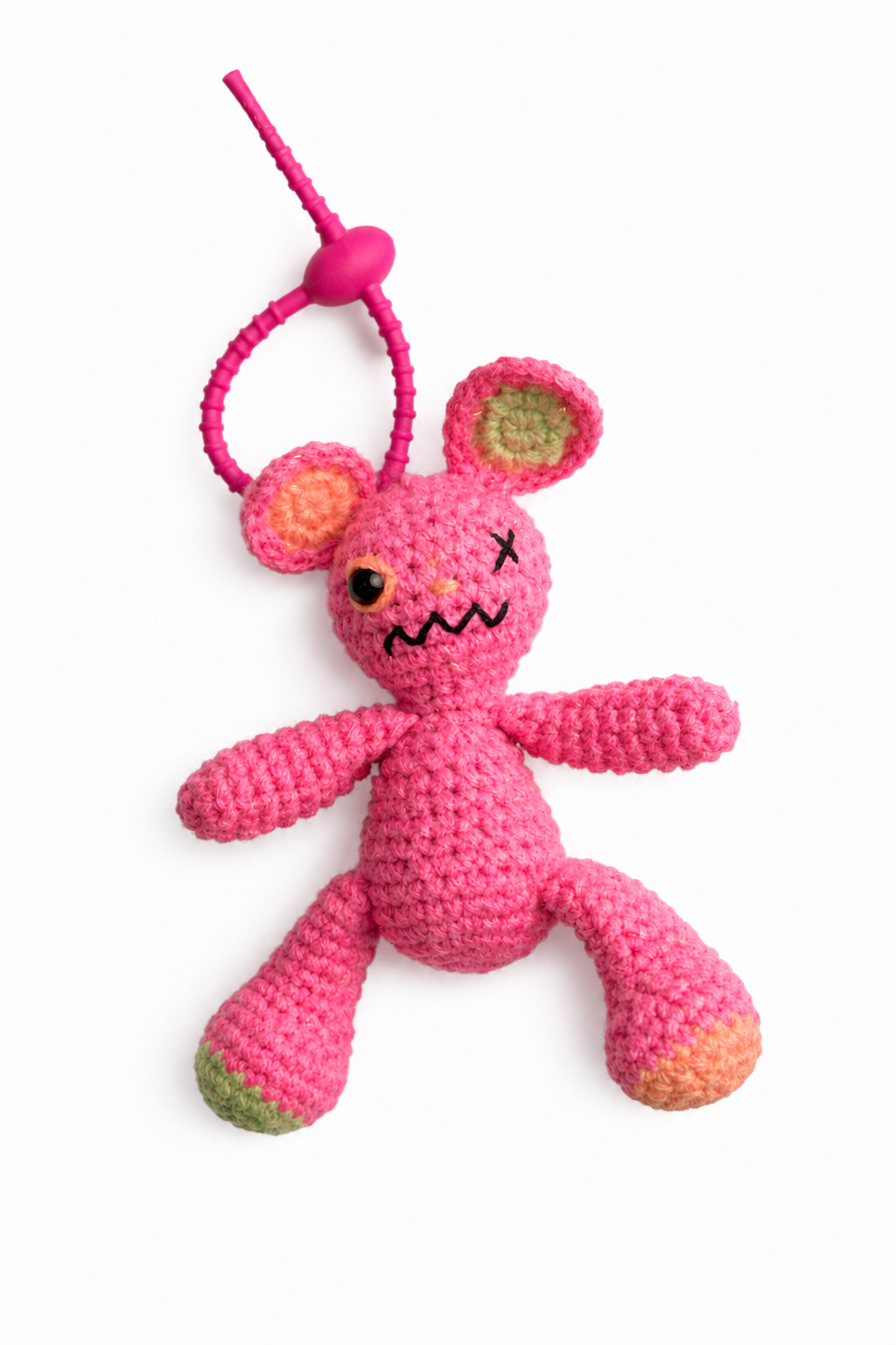 AMIGURUMI CROCHET SILICONE STRAP PINK