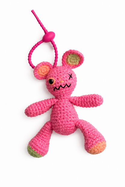 AMIGURUMI CROCHET SILICONE STRAP PINK