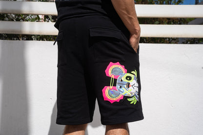 Neon Royal Shorts Black