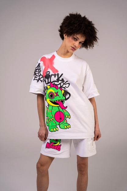 Chameleon T-shirt Spray White