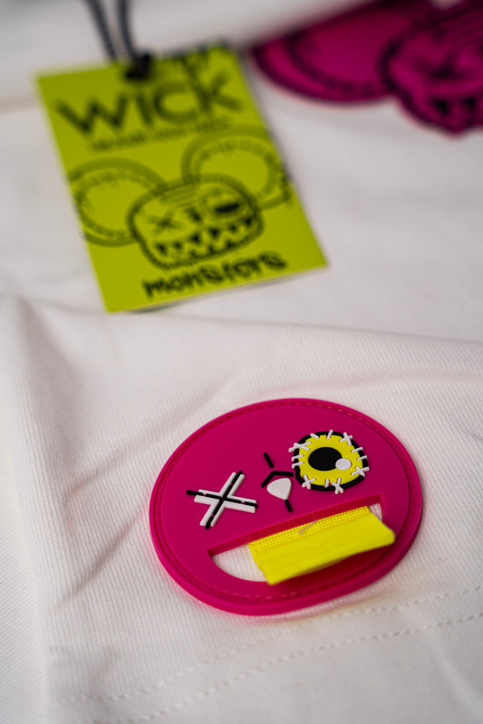 NOTHING BASIC OVERSIZED T-SHIRT WHITE & PINK