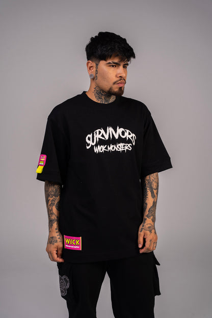 SURVIVOR T-SHIRT BLACK