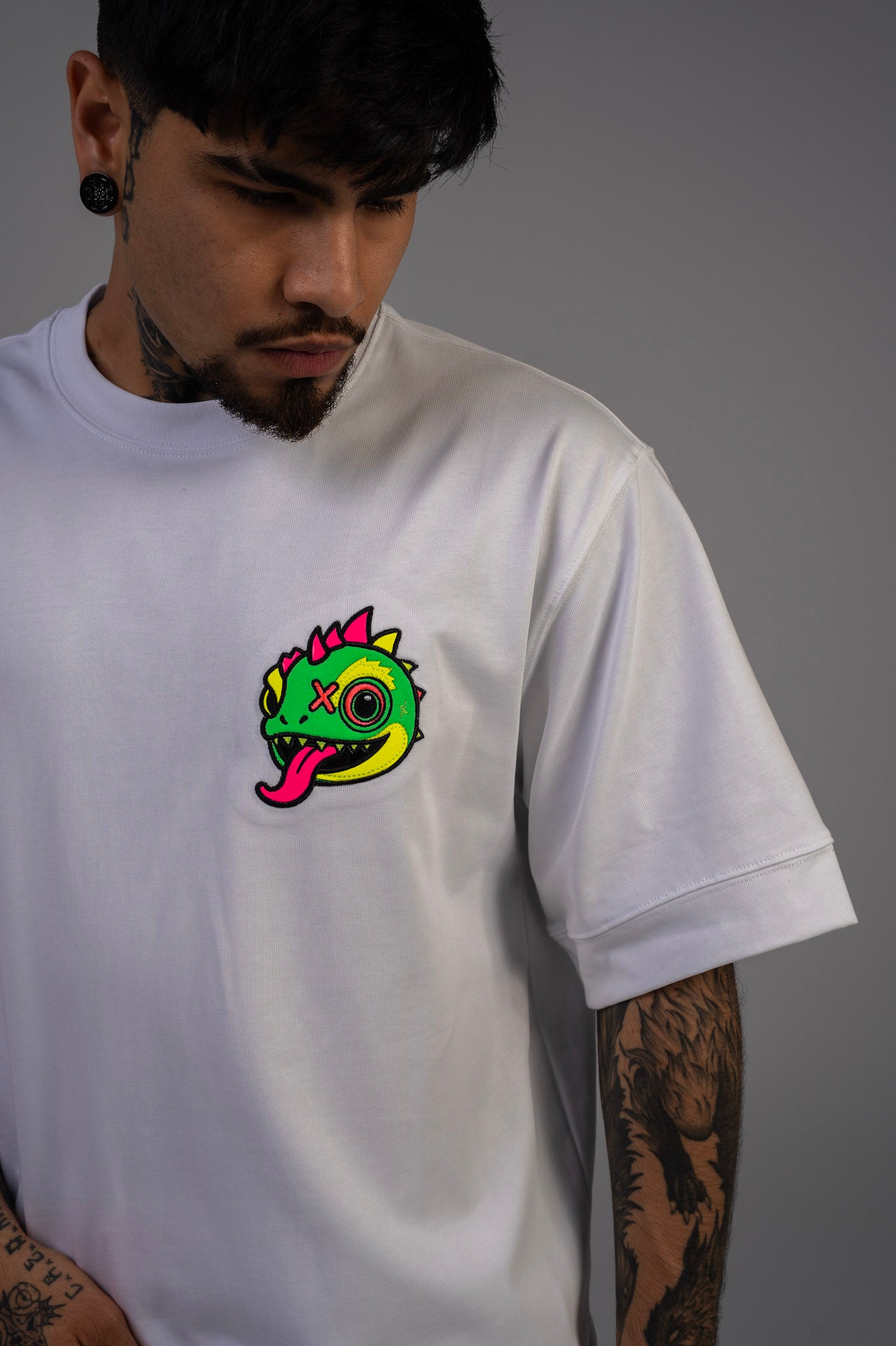 Chameleon Head T-Shirt White