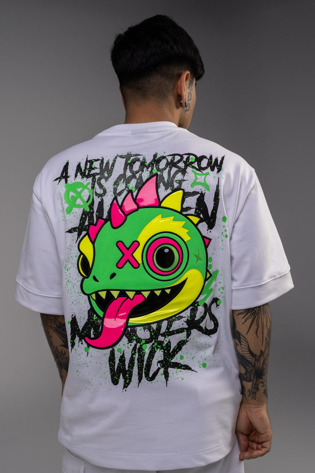Chameleon Head T-Shirt White