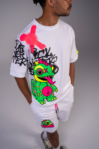 Chameleon T-shirt Spray White