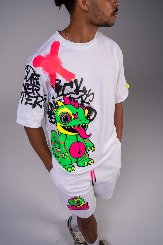 Chameleon T-shirt Spray White