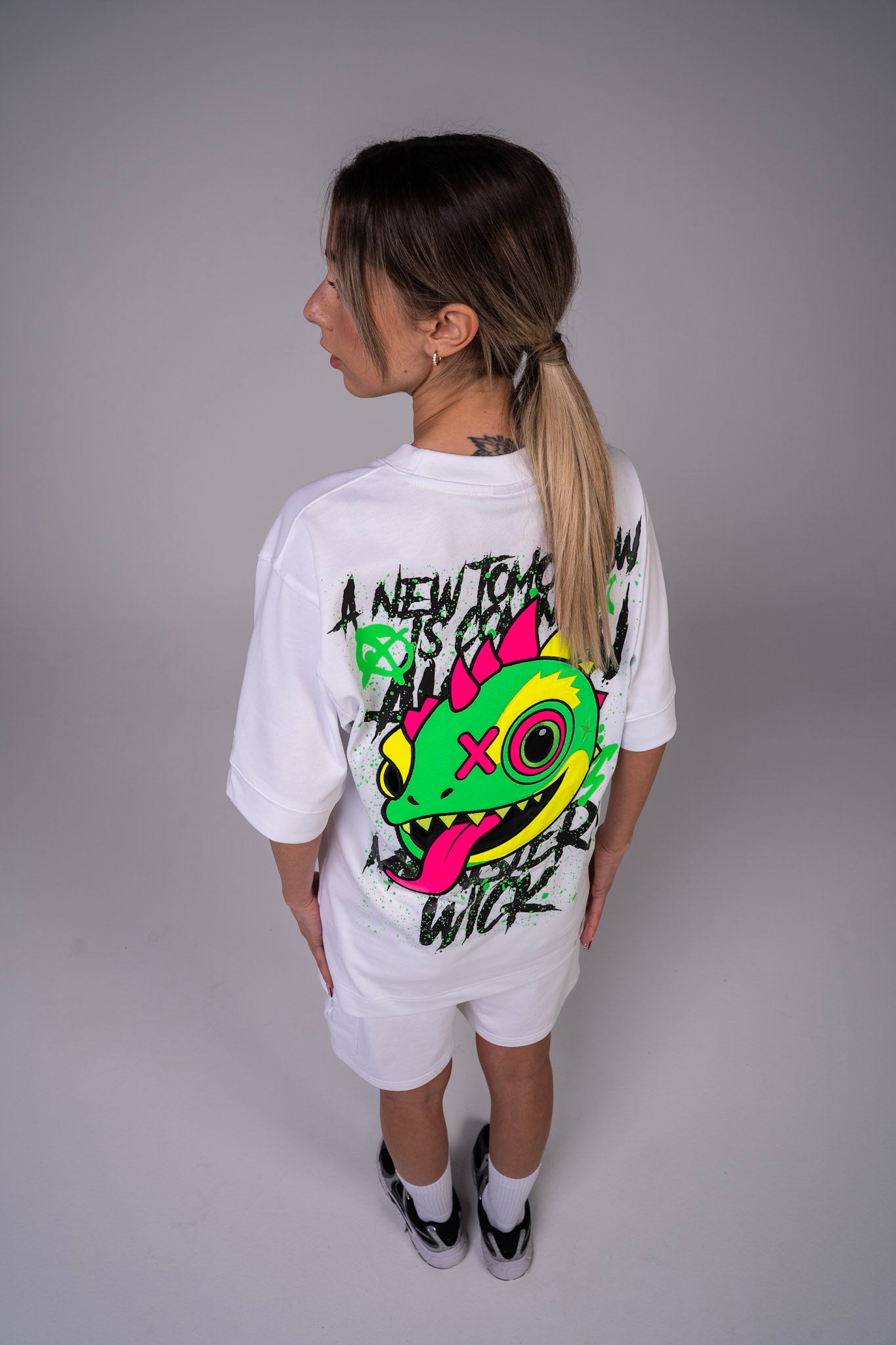 Chameleon Head T-Shirt White