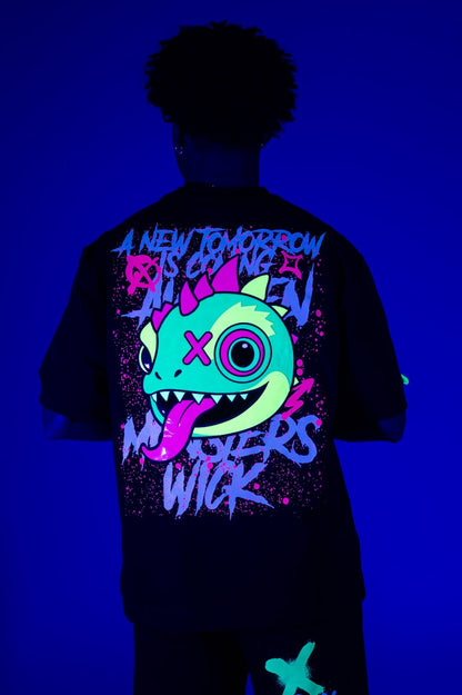 Chameleon Head T-shirt Black