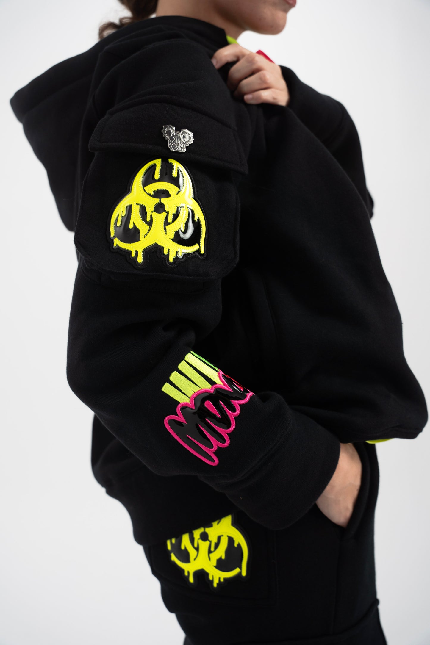 Royal Chameleon Black Hoodie