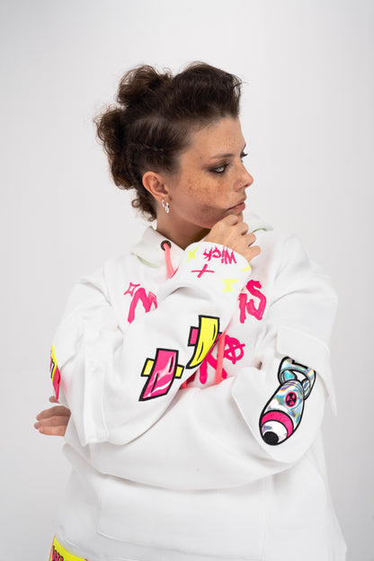 Arrow Head White Hoodie