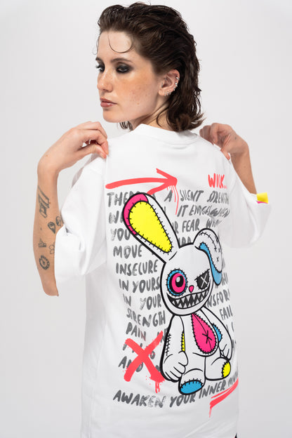 CRAZY BUNNY WHITE T-SHIRT