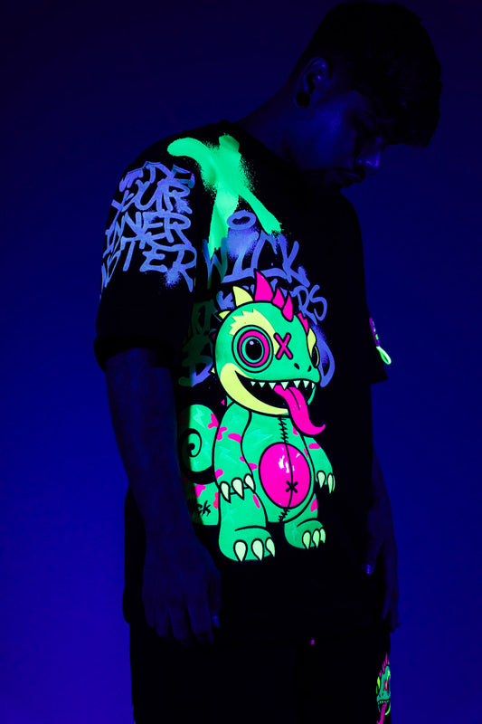CHAMELEON SPRAY T-SHIRT BLACK