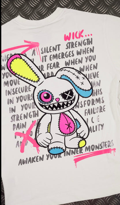 CRAZY BUNNY WHITE T-SHIRT
