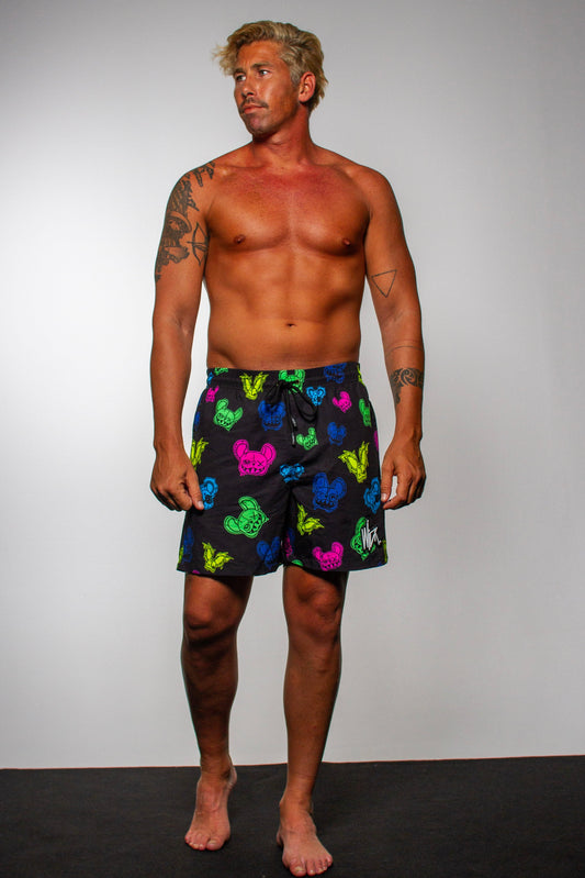 NIGHT RIDERS SWIM SHORTS BLACK