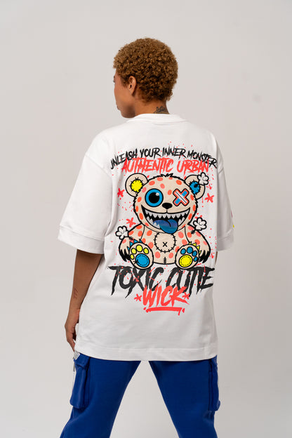 T-SHIRT OVERSIZED TOXIC WHITE