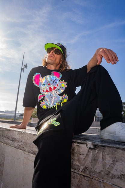 Neon Royal T-shirt Black