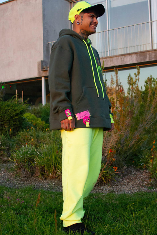 BRIGHT SIDE SWEATPANTS NEON YELLOW