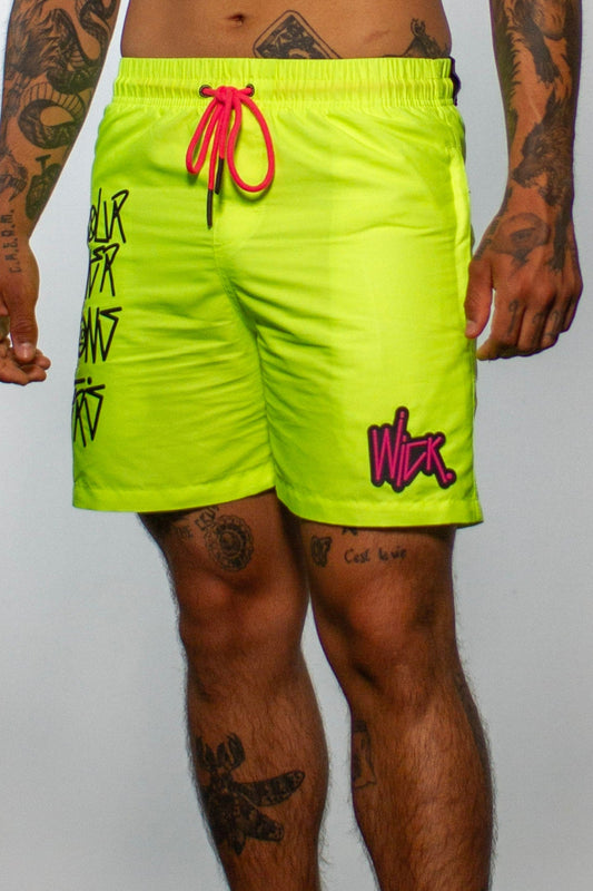 NIGHT RIDERS SWIM SHORTS YELLOW