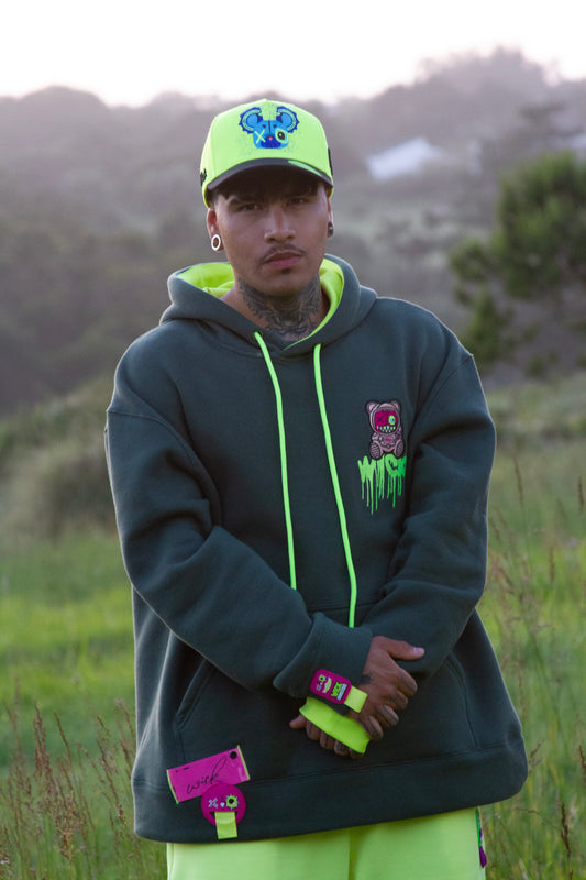 GREEN SPACE HOODIE MOSS GREEN