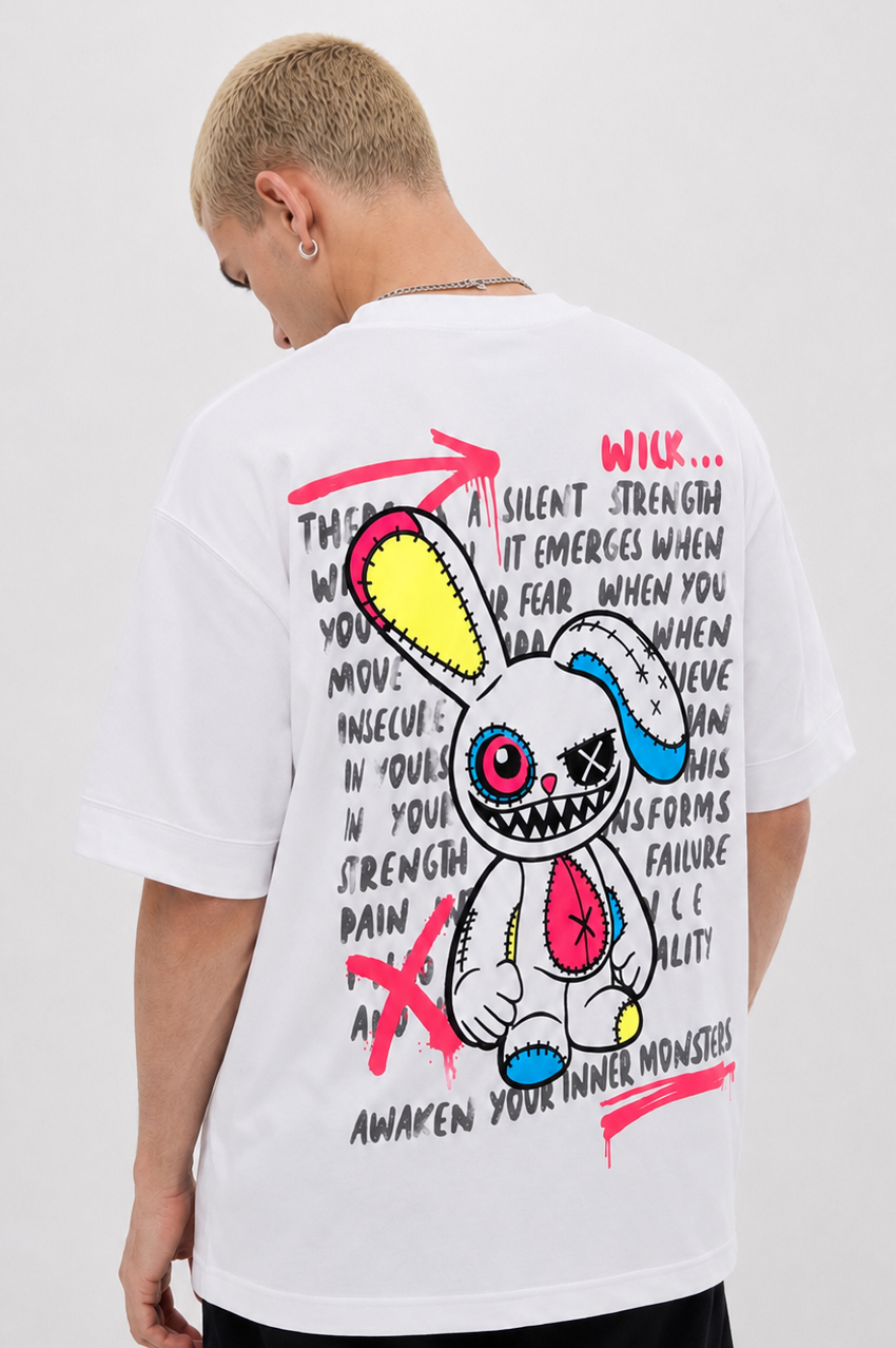 CRAZY BUNNY WHITE T-SHIRT