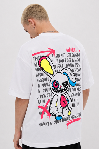 CRAZY BUNNY WHITE T-SHIRT