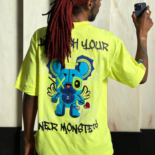 BRIGHT SIDE OVERSIZED T-SHIRT NEON YELLOW