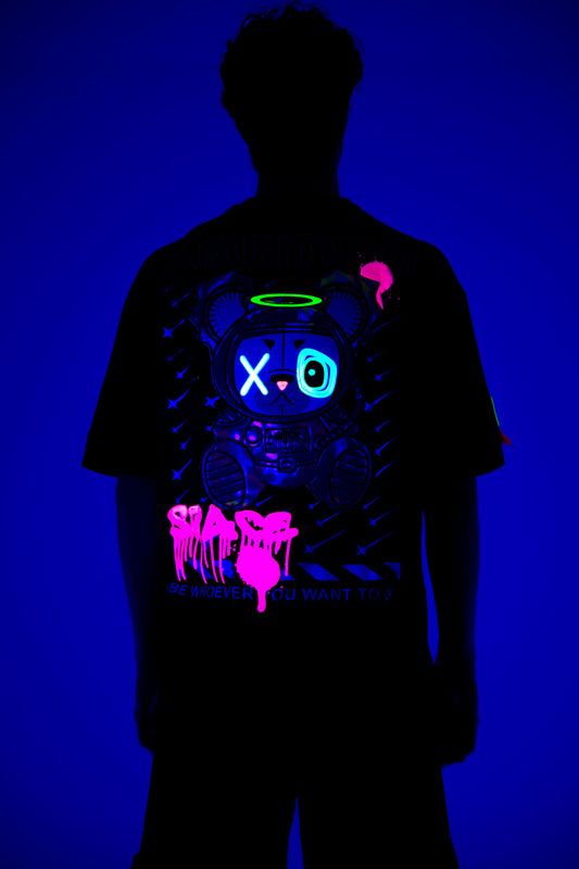 SPACE OVERSIZED T-SHIRT BLACK