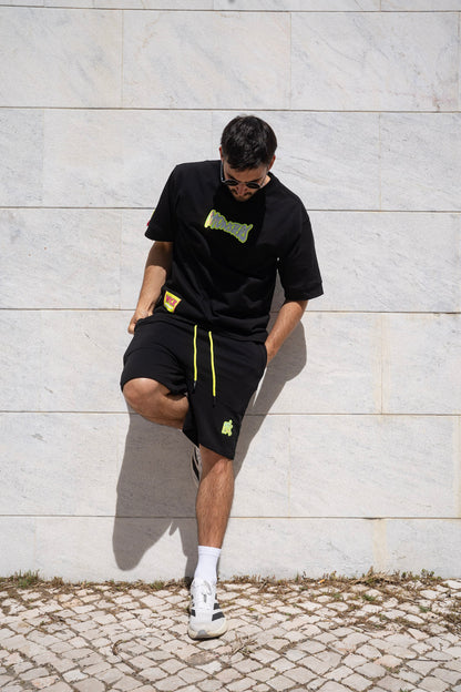 Neon Royal Shorts Black