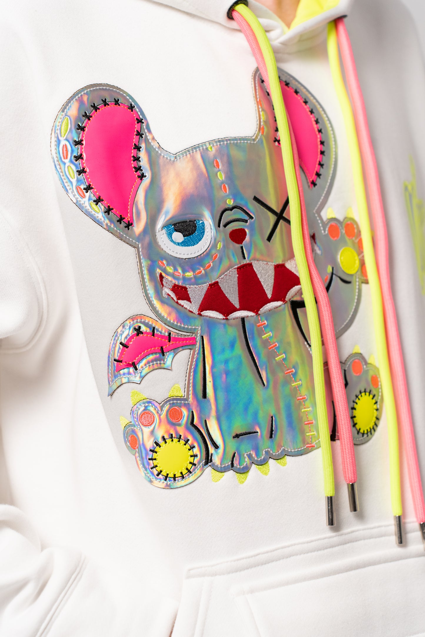 NEON ROYALTY HOODIE WHITE