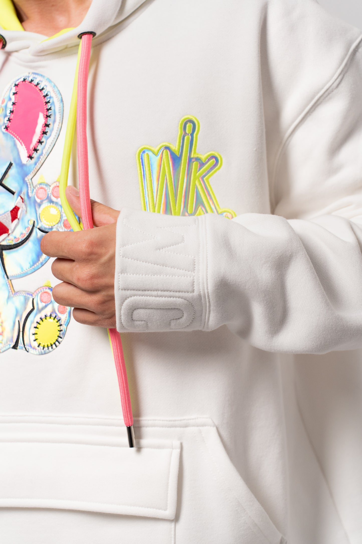 NEON ROYALTY HOODIE WHITE