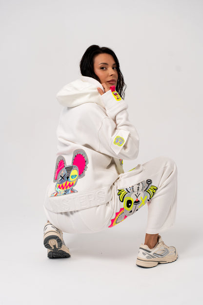 NEON ROYALTY HOODIE WHITE