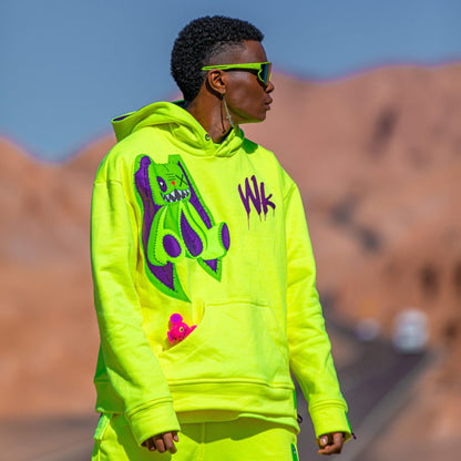 OVERSIZED YELLOW NEON HOODIE MONSTER COLLECTION