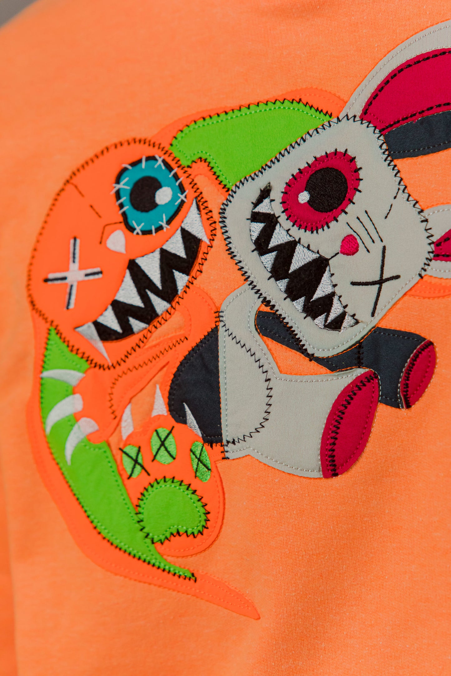 OVERSIZED NEON ORANGE HOODIE MONSTER COLLECTION