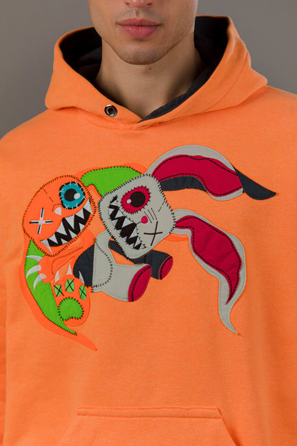 OVERSIZED NEON ORANGE HOODIE MONSTER COLLECTION